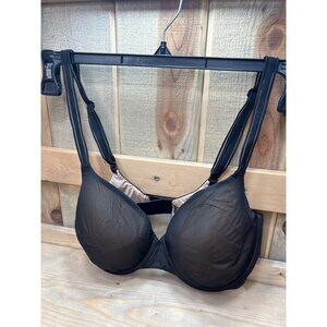 Victorias Secret Lined Perfect Coverage Bra 34DD/E75 Black & Nude